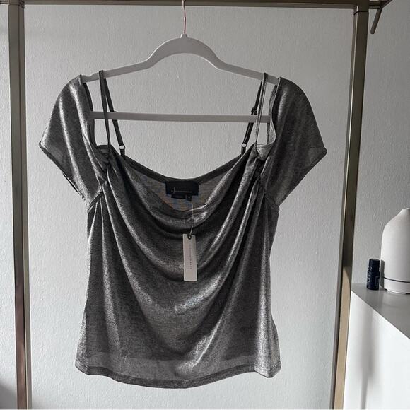 NWT Anthropologie Lurex Cowl-Neck Off-The-Shoulder Top. - Picture 8 of 14